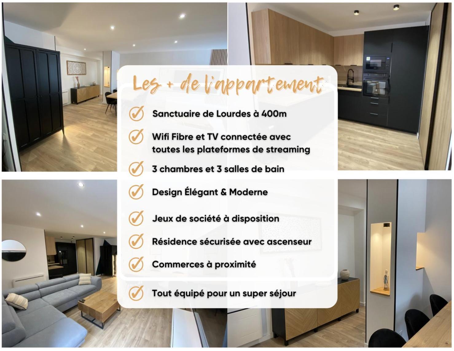 Ferienwohnung Madonna Elegance, Proche Sanctuaire, 95M2 Lourdes Exterior foto